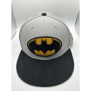 Batman Lids Cap Snapback Grey Black Cap Hat Embroidered Bat Logo